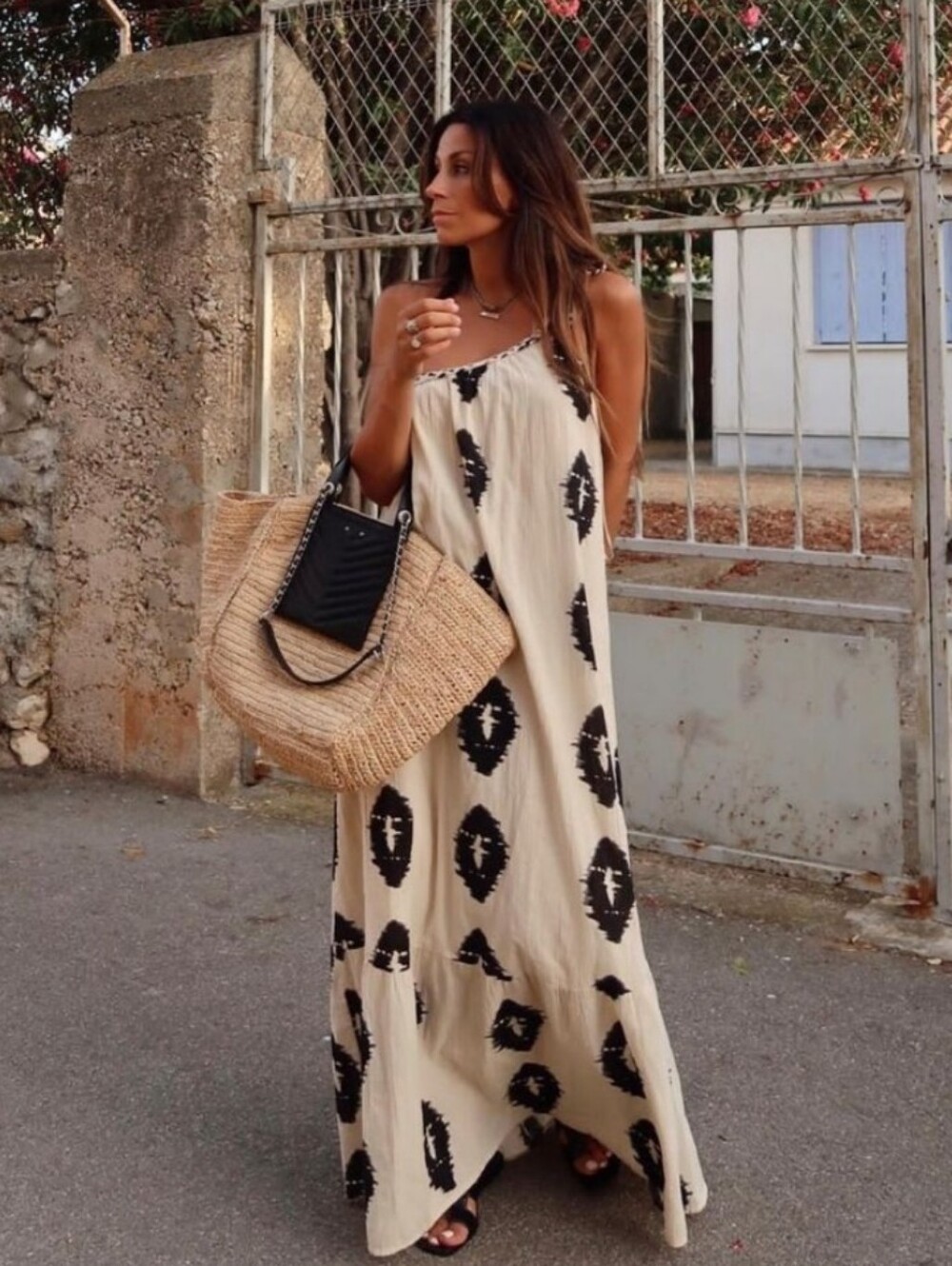 ZARA PRINTED ASYMMETRIC DRESS Size M